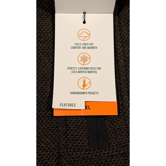 NEW Orvis 1/4 Zip 2XL Men's Pullover Sherpa Fleece Lined XXL Sweater Brown NWT - Picture 6 of 9